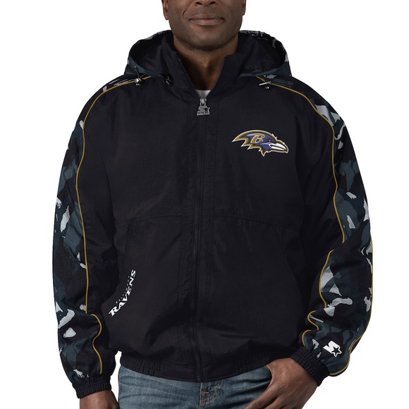 Baltimore Ravens Starter Thursday Night Gridiron Full-Zip Hoodie - Black - Large